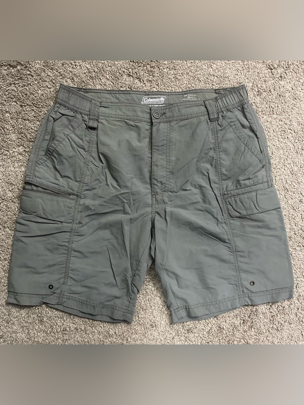 Coleman Men's Green Utility Cargo Shorts